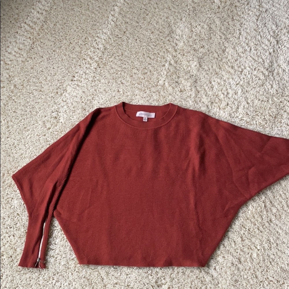 Burnt orange/rust color sweater